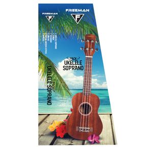 Pack Ukelele Soprano Freeman - color sapelly natural