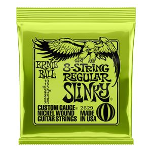 Set de 8 cuerdas de guitarra eléctrica Ernie Ball Regular Slinky 8-string Nickel Wound P02629