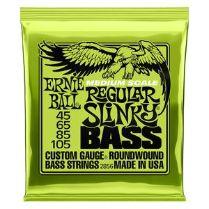 Set de cuerdas de bajo eléctrico Ernie Bail Regular Slinky Wound Medium Scale P02856