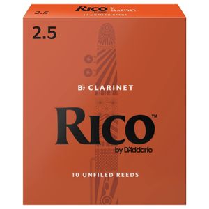 Caja de 10 cañas Rico RCA1025 para Clarinete en SIb - medida 2,5