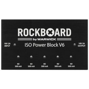 Fuente de poder para 6 pedales ROCKBAG RockBoard ISO Power Block V6