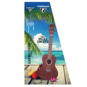 Pack Ukelele Concierto Freeman - color Sapelly natural
