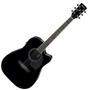 Guitarra electroacústica Ibanez PF15ECE - color black high gloss (BK)