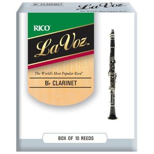 Caja de 10 cañas Rico RCC10HD para clarinete Bb HD La Voz medida 3,5