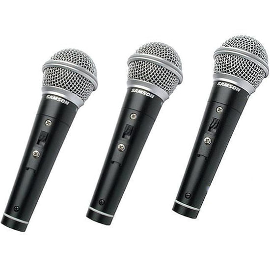 Set Samson de 3 micrófonos dinámicos R21S - Audiomusica