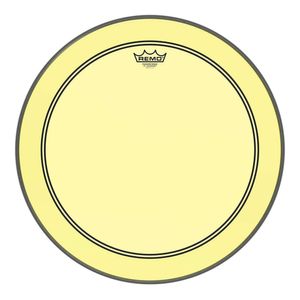 Parche para bombo Remo Powerstroke P3 ColorTone de 20 pulgadas - amarillo