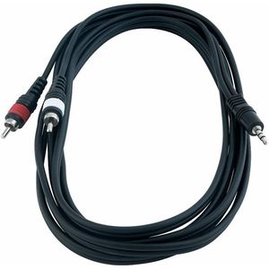 Cable de patch Rockcable RCL20904D4 3 metros - mini jack estéreo - RCA (x2)