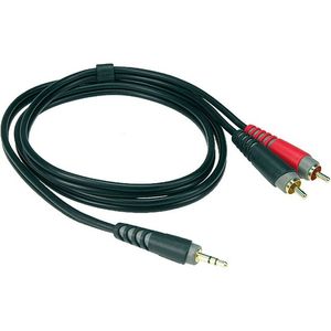 Cable de audio Klotz AY7-0300 mini jack estéreo (1/8 pulgada) - RCA Gold (x2) de 3 metros