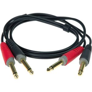 Cable de audio Klotz AT-JJ0200 jack 1/4 pulgada mono (x2) - jack 1/4 pulgada mono (x2) de 2 metros