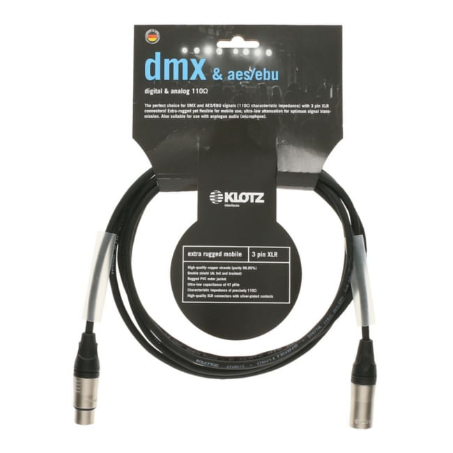 Cable DMX Klotz DMX3K0300 - 3 metros