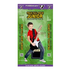 Pack guitarra eléctrica Freeman STRATOCASTER KID - color negro