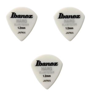 Pack de 3 uñetas Ibanez BEL18HD12 Elastomer Hard - color blanco