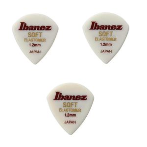 Pack de 3 uñetas Ibanez BEL18ST12 Elastomer soft - color blanco