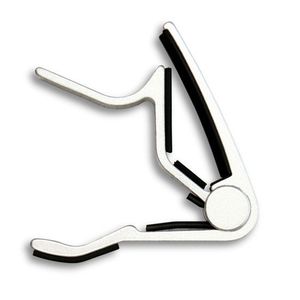 Capo para guitarra acústica o eléctrica Freeman FRGCP7 color silver