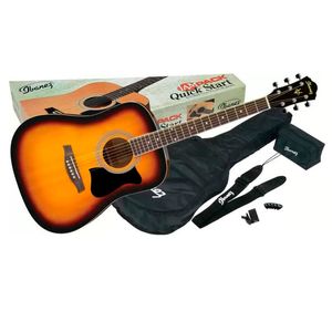 Pack Ibanez de guitarra acústica V50NJP-VS - color vintage sunburst