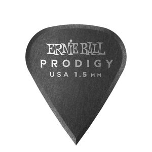 Pack de 6 uñetas para guitarra Ernie Ball black sharp prodigy de 1.5mm