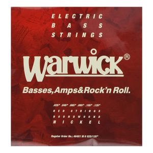 Set de 6 cuerdas para bajo eléctrico Warwick M RED .025 .135