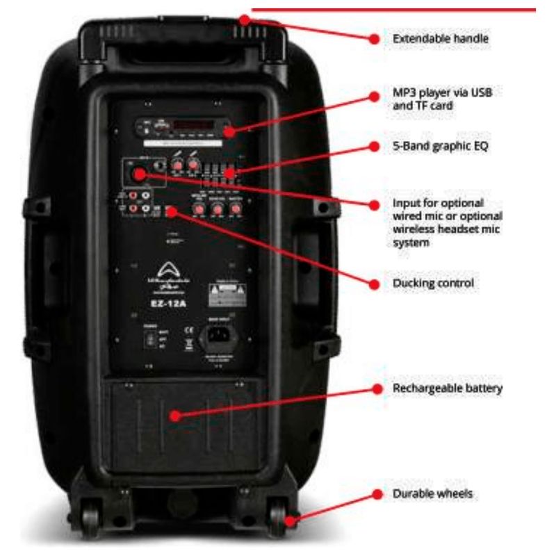 Caja Activa Portátil Wharfedale EZ-15A-B - 15 Pulgadas (Banda B ...