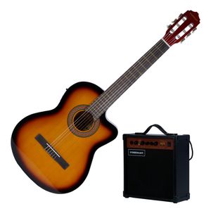 Pack de Guitarra Electroacústica Freeman FRCG44CEQ - Sunburst
