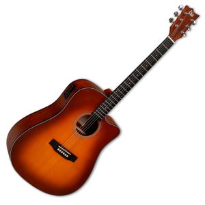 Guitarra eléctroacústica LTD LXAD100 - Antique Brown Sunburst Satin