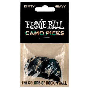 Pack de 12 uñetas Ernie Ball P09223 CAMUFLAJE