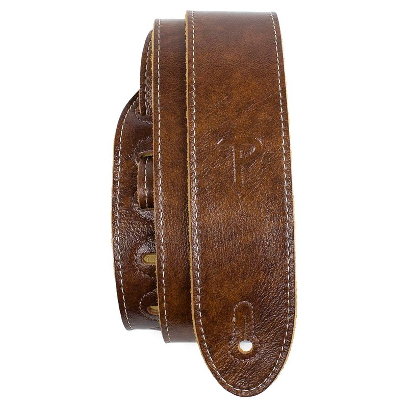 Perri's Leathers Gitarrengurt 7002 – Leder Mit Croco-Optik, Verstellbar 99-148 Cm, Breite 5 Cm