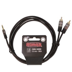 Cable miniplug 3.5mm a RCA Aurax 1.5M