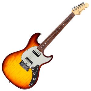 Guitarra eléctrica G&L Fullerton Deluxe Skyhawk HH - Old School Tobacco Sunburst