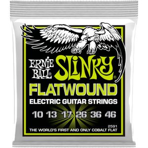 Cuerdas guitarra eléctrica Ernie Ball Flatwound P02591 10-46