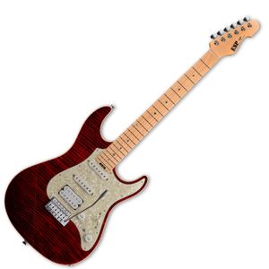 Guitarra eléctrica ESP Snapper CTM See Thru Black Cherry con case