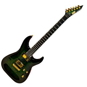 Guitarra eléctrica ESP USA custom Horizon II Dark Green Sunburst con case