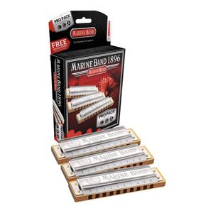 Pack de Armónicas Hohner Marine Band 1896 diatónicas C, G, A