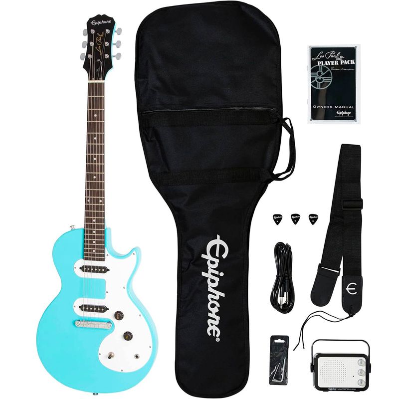 1-pack-de-guitarra-electrica-epiphone-les-paul-melody-maker-turquoise-1112545