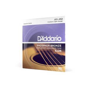 Set de cuerdas de Phosphor Bronze D'addario EJ26 Custom Light