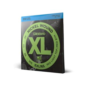 Set de cuerdas D'addario para bajo EXL165 escala larga 45-105