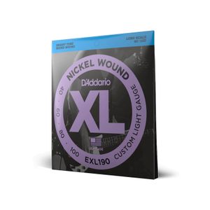 Set de cuerdas D'addario EXL190 para bajo Custom Light Escala Larga 40-100