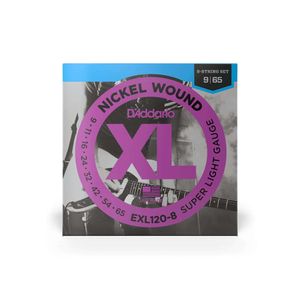 Cuerdas para guitarra eléctrica Daddario 09-65 EXL120-8