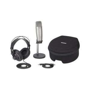 Pack de micrófono y audífonos Samson USB C01U/SR850 Pro Recording/Podcast