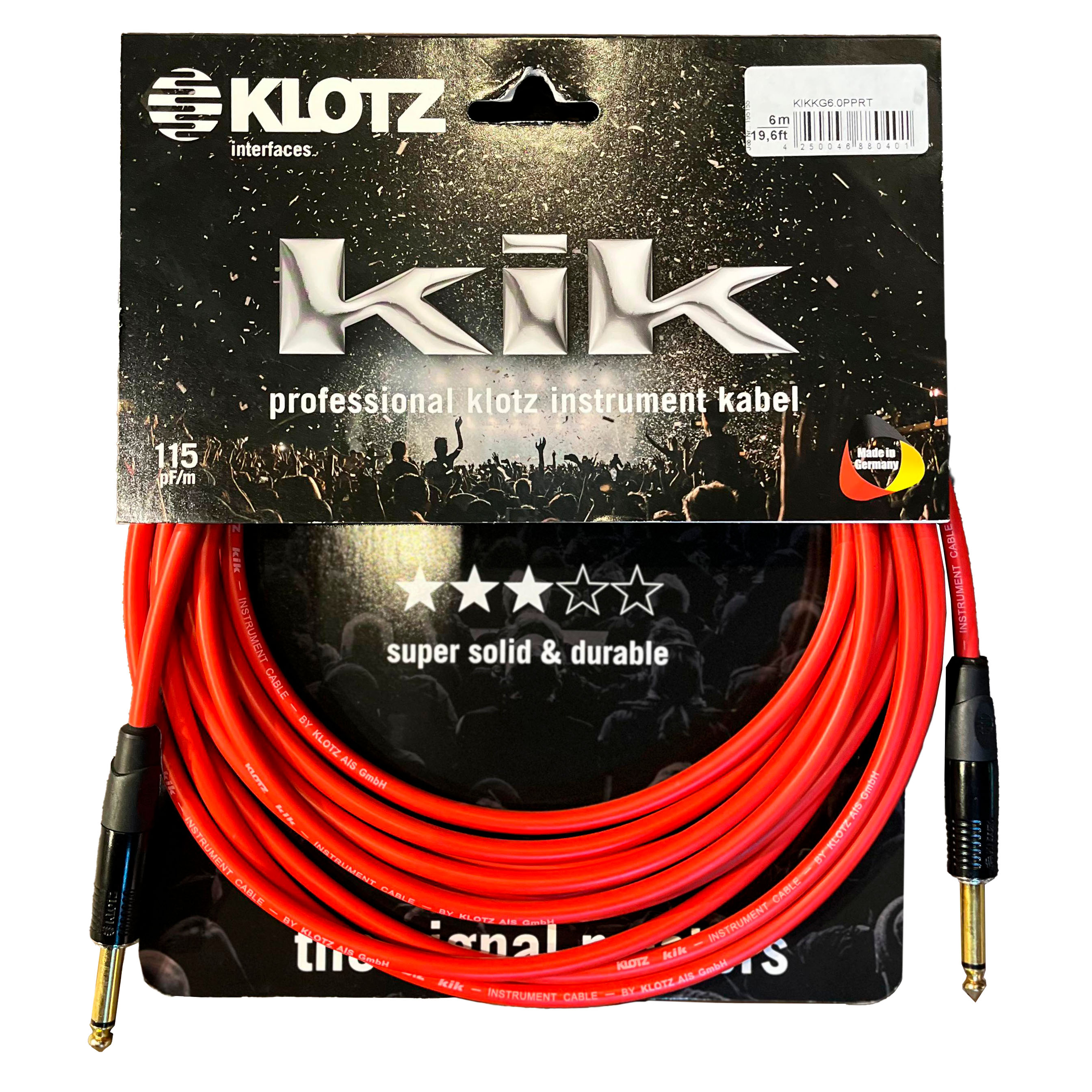 @ki Cable profesional para instrumento Klotz KIKKG6.0PPRT - Audiomusica