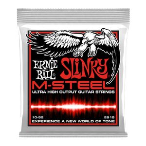 Cuerdas para guitarra eléctrica Ernie Ball 10-52 Skinny Top Heavy Bottom M-Steel P02915