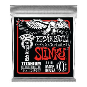 Cuerdas para guitarra eléctrica Ernie Ball 10-52 Slinky Coated Titanium RPS P03115