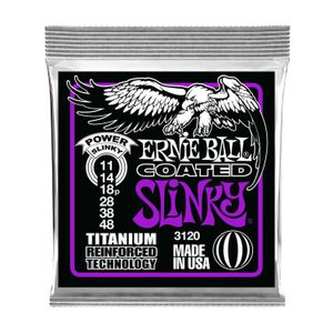 Cuerdas para guitarra eléctrica Ernie Ball 11-48 Power Slinky Coated Titanium RPS P03120