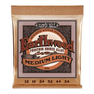 Cuerdas para guitarra folk Ernie Ball 12-54 Light Earthwood Phosphor Bronze P02146