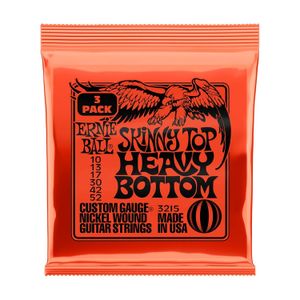 Pack de 3 sets de cuerdas para guitarra eléctrica Ernie Ball10-52 Skinny Top Heavy Bottom P03215