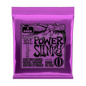 Pack de 3 sets de cuerdas para guitarra eléctrica Ernie Ball11-48 Power Slinky P03220