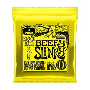 Pack de 3 sets de cuerdas para guitarra eléctrica Ernie Ball11-54 Beefy Slinky P03627