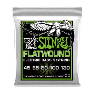 Set 5 cuerdas para bajo eléctrico Ernie Ball 45-130 Regular Slinky 5-String Flatwound P02816