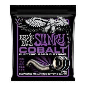 Set 5 cuerdas para bajo eléctrico Ernie Ball 50-135 Power Slinky Cobalt 5-String P02738