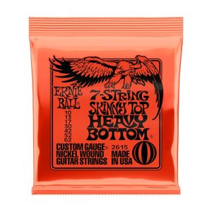 Set 7 cuerdas para guitarra eléctrica Ernie Ball 10-62 Skinny Top Heavy Bottom Slinky String  P02615