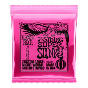 Set 7 cuerdas para guitarra eléctrica Ernie Ball 9-52 Super Slinky P02623